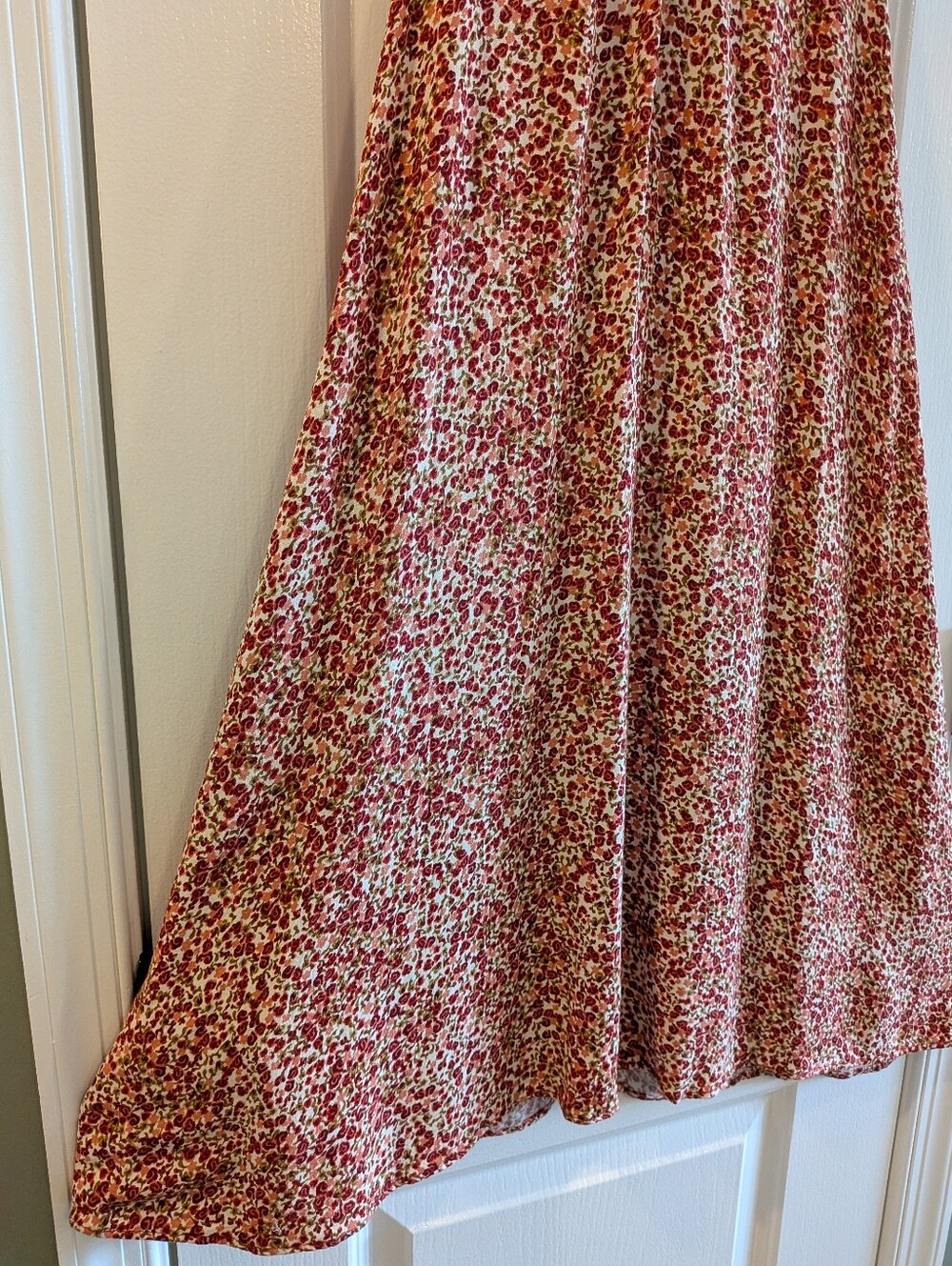 Reformation Petites Baxley Floral Midi Dress La Vie En Rose Red Pink Size 2 - Picture 13 of 16